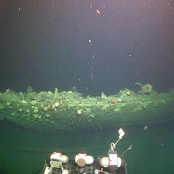 The wreck of Capt. Robert F. Scott's Terra Nova, as seen from the brow cameras of Alvin